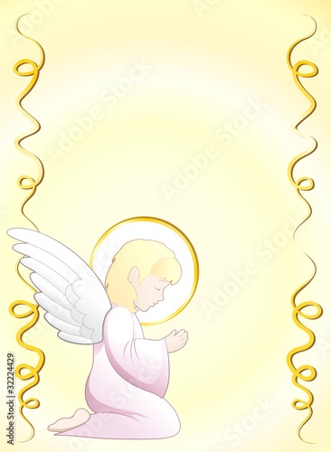 Vector: Prima Comunione Angelo Sfondo-First Communion Angel Background Prima Comunione Angelo Sfondo-First Communion Angel Background