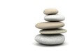 3d gray stone pyramid on white backgroud