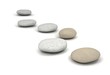 3d gray stone pyramid on white backgroud