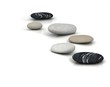 3d gray stone pyramid on white backgroud 3d gray stone pyramid on white backgroud