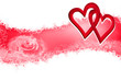 Illustration: wedding -two red hearts wedding -two red hearts