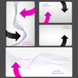 set of business card with arrows. vector illustration