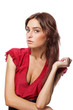woman in red