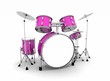 Schlagzeug Pink Silber - freigestellt 01 Schlagzeug Pink Silber - freigestellt 01