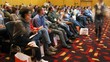 Audience listens to speaker at Conference Audience listens to speaker at Conference