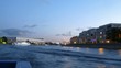 House at canal in center St. Petersburg, evening