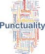 Punctuality background concept