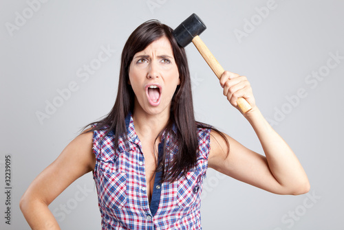 Foto: Zorn Frau ist wütend angry Zorn Frau ist wütend angry