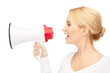 woman with megaphone