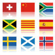 set of shinny flag with shaddow part 2