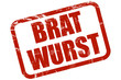Grunge Stempel rot BRATWURST
