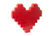 Heart shaped red building blocks Heart shaped red building blocks