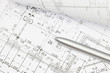 Photo: background of architectural drawing ahd pen background of architectural drawing ahd pen