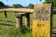 Engraved stone sign for a public bridleway
