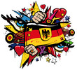 Graffiti German emblem flag symbol pop art illustration Graffiti German emblem flag symbol pop art illustration