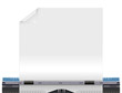 Vector retro typewriter with a blank paper