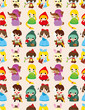cartoon story people seamless pattern cartoon story people seamless pattern