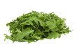 fresh baby arugula on a white background fresh baby arugula on a white background