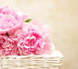 Peony flowers - background in the Victorian style