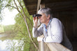 Women looking through binoculars