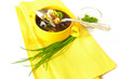 Porreesuppe in gelbem Porzellan / Leek soup in a yellow china