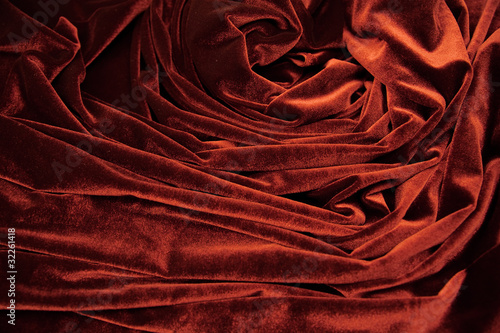 Photo: darkl red glossy velvet is formative folds and shadow picture darkl red glossy velvet is formative folds and shadow picture
