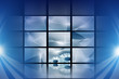 blue digital space