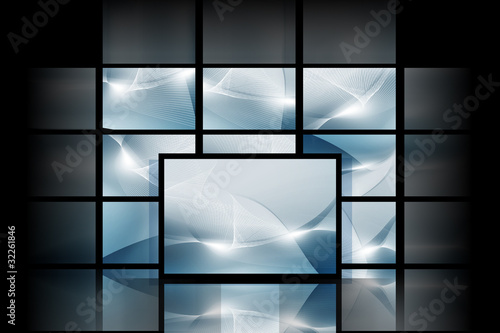 Illustration: blue digital space blue digital space