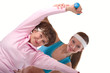 senior woman exercising in gym