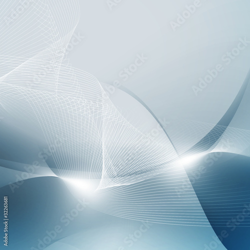 Illustration: Abstract blue digital space Abstract blue digital space