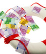 Rettungsring und Euro.