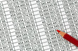 Rotstift au Zahlen