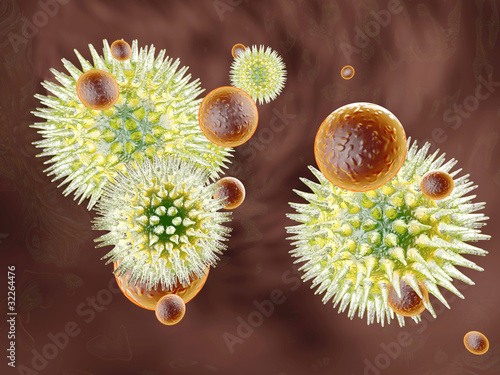 Illustration: Virus gegen Immunsystem Virus gegen Immunsystem