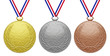 Gold, Silver & Bronze Medals Gold, Silver & Bronze Medals