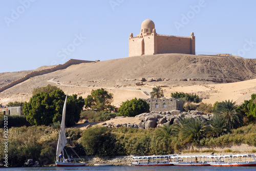 Photo: The Tomb of the Aga Khan at Aswan on the banks of the River Nile The Tomb of the Aga Khan at Aswan on the banks of the River Nile