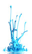 Blue paint splashing