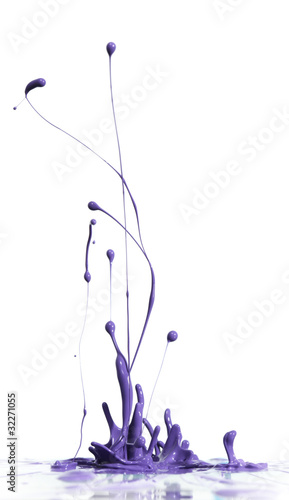 Illustration: Purple paint splashing Purple paint splashing