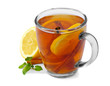 Tea with lemon isolated on white background Tea with lemon isolated on white background