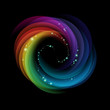 Abstract color swirl with sparks