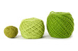 green gamma clews in a row, isolated green gamma clews in a row, isolated