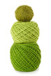 green gamma clews in a vertical row, isolated green gamma clews in a vertical row, isolated