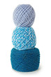 blue gamma clews in a vertical row, isolated blue gamma clews in a vertical row, isolated