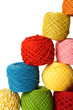 closeup of many multicolored clews in .pyramid, isolated closeup of many multicolored clews in .pyramid, isolated