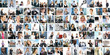 A collage of business images with young and smart people A collage of business images with young and smart people
