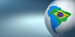 Map of the Brazil on Earth in the national colors Map of the Brazil on Earth in the national colors