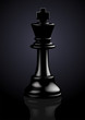 Chess Black King - Vector Illustration