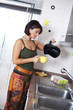 Woman preparing the tea