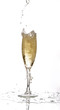 derramando champagne