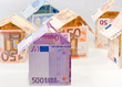 expensive houses from euro banknotes