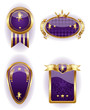 Vector: Set of golden labels on a isolated background,vector Set of golden labels on a isolated background,vector